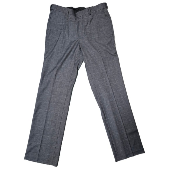 Saddlebred Mens Gray Plaid Dress Pants 33x32 Business Casual Career
(G) - Picture 1 of 5